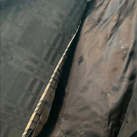 Burberry Black Plaid Pea Coat 12 - Picture 3 of 7